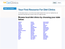 Tablet Screenshot of firstdietpillclinics.com